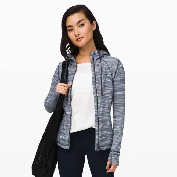 Lululemon Women's Hooded Define Jacket - White/Grey/Navy - Picture 1 of 8